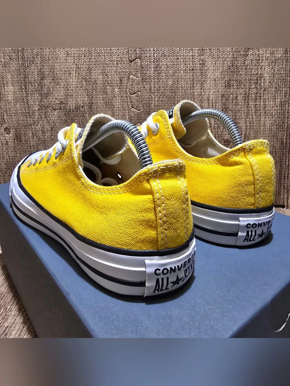 Converse Sneakers Womens 7.5 Yellow All Star Low Top Shoes 130129F Mens 5.5